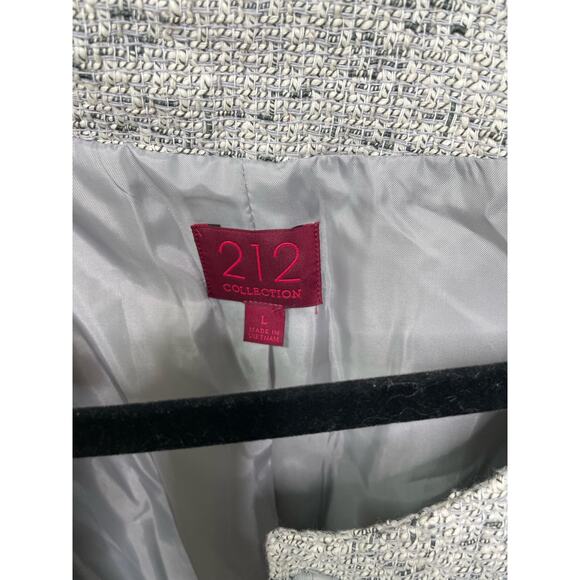 212 Collection Career Swing Blazer Jacket Tweed Gray Sz L Office Siren Academia - Picture 5 of 11